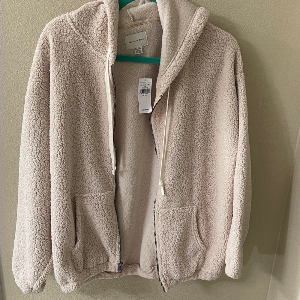 Aerie Cream Sherpa Jacket